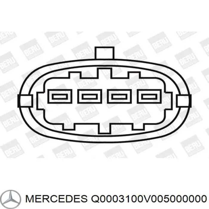 Котушка запалювання Q0003100V005000000 Mercedes