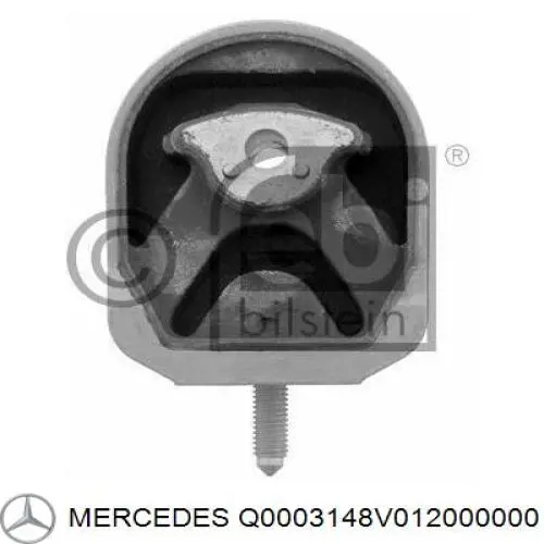Подушка (опора) двигуна, задня права Mercedes Q0003148V012000000 ціна, від 39.27 USD