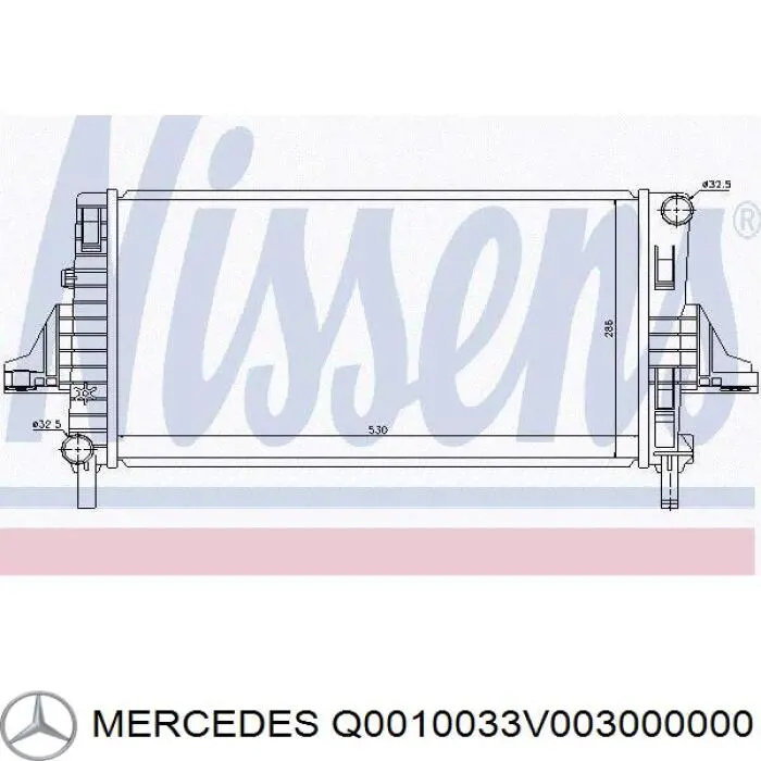Купити Q0010033V003000000 Mercedes Радіатор двигуна