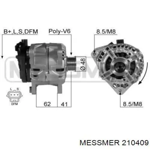 124415006 Bosch Авто генератор