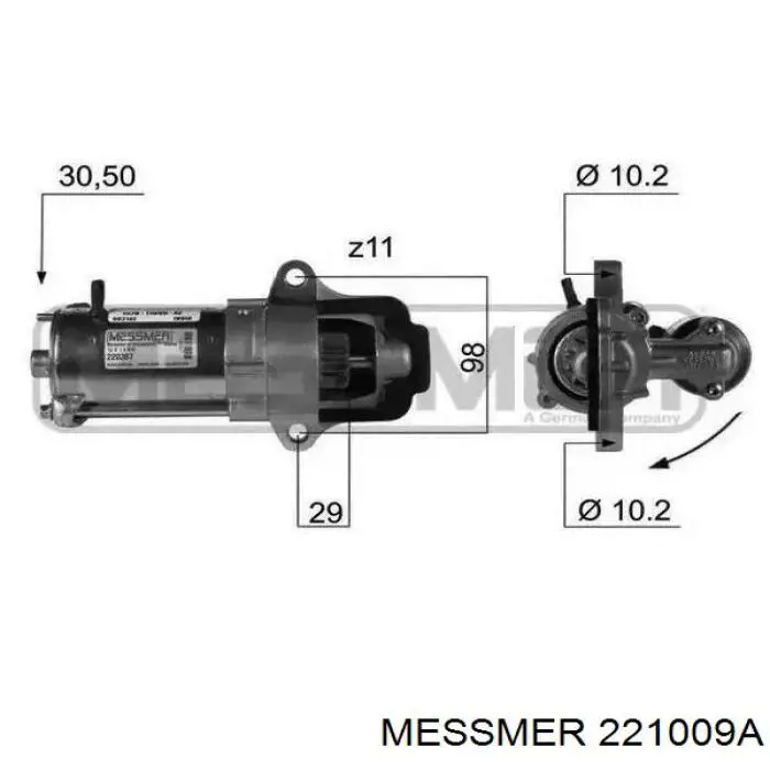 221009A Messmer Стартер двигуна