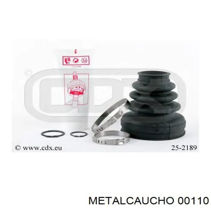 Купити 00110 Metalcaucho Пильник шарніра кутових швидкостей внутрішній передній