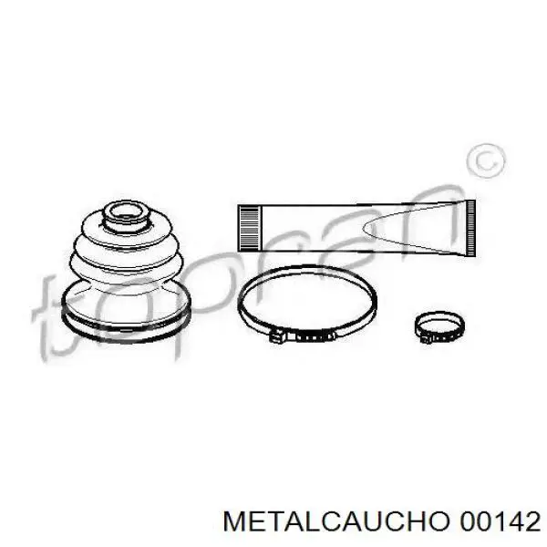 Пильник гранати внутрішній, передній півосі Metalcaucho 00142 ціна, від 5.95 USD