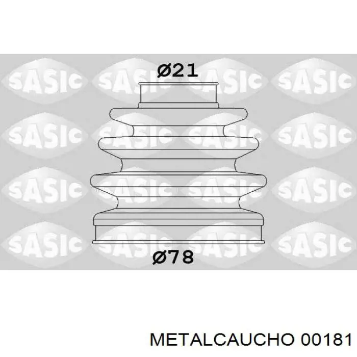 00181 Metalcaucho пильник шруса зовнішній, передній піввісі