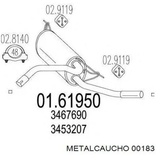 Пильник рульової тяги Metalcaucho 00183 ціна, від 6.50 USD
