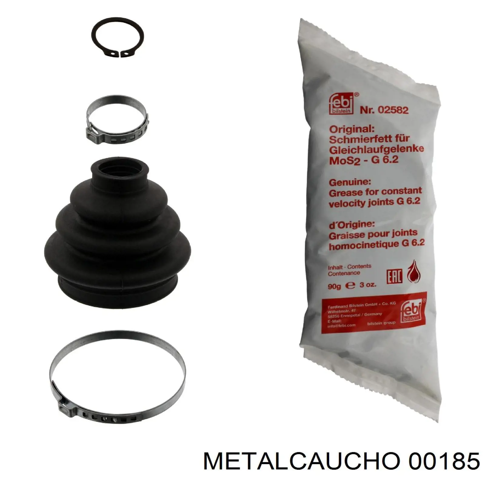 Купити 00185 Metalcaucho Пильник ШРКШ зовнішній, задньої півосі