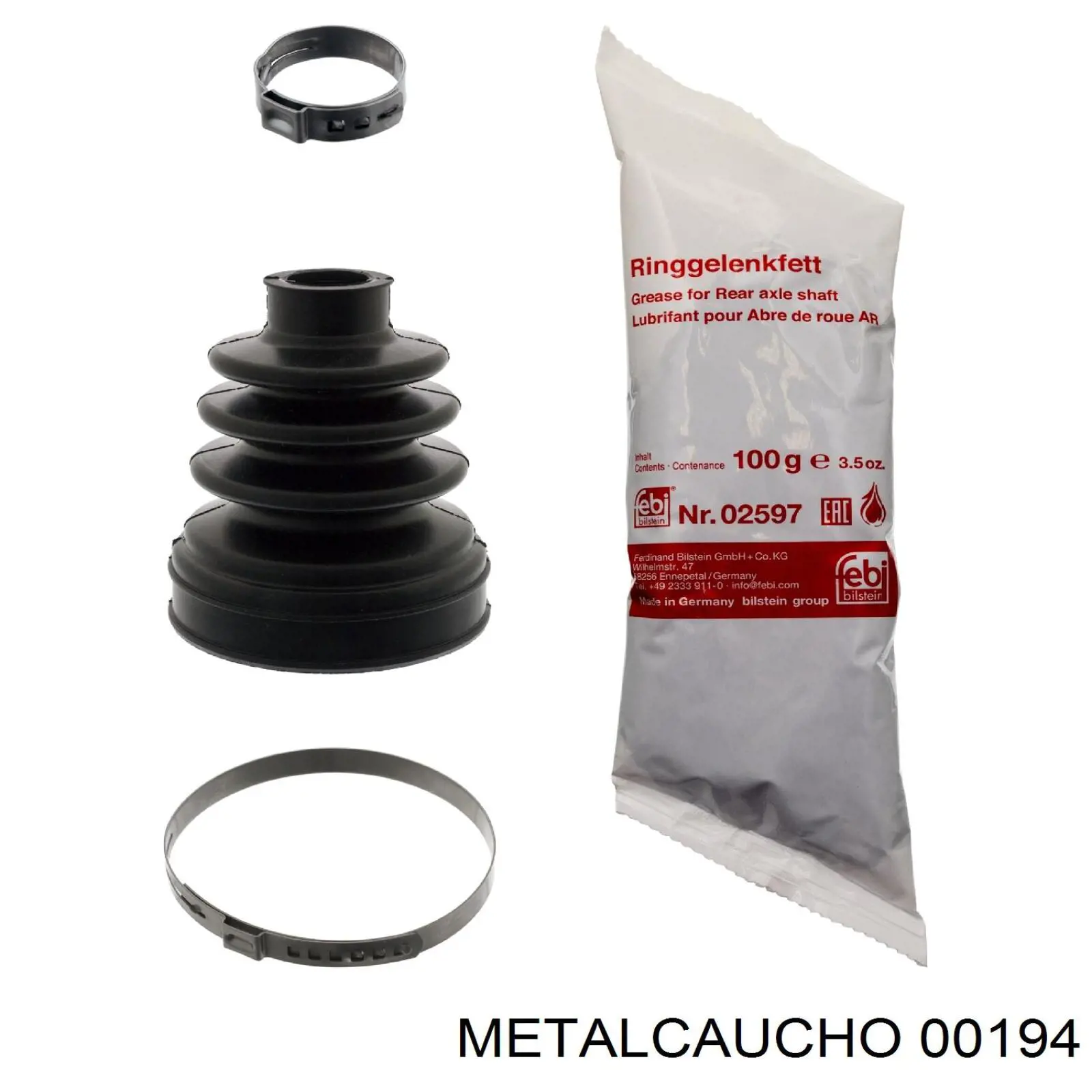 00194 Metalcaucho Пильник ШРКШ внутрішній, передній півосі