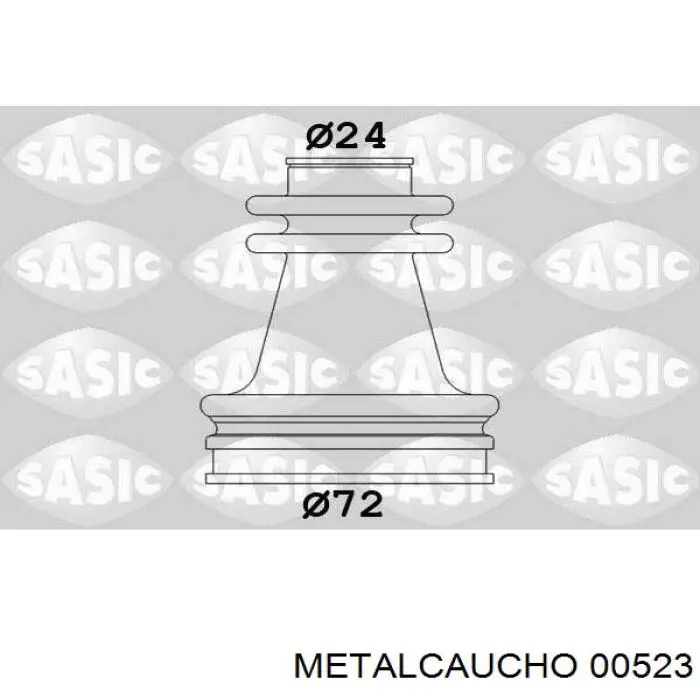 00523 Metalcaucho пильник шруса внутрішній, передній піввісі