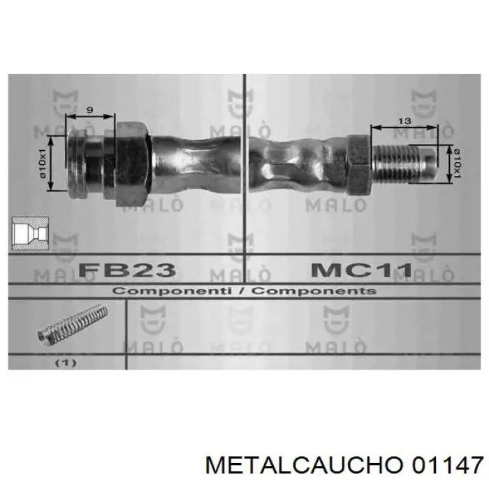 Пильник ШРУСа внутрішній, передній піввісі Metalcaucho 01147