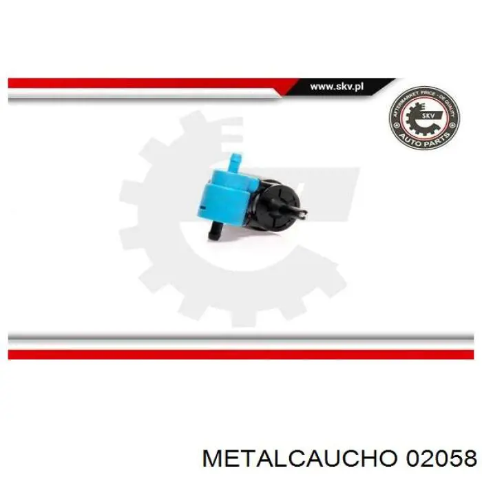 Насос-двигун омивача скла, перед/зад 02058 Metalcaucho