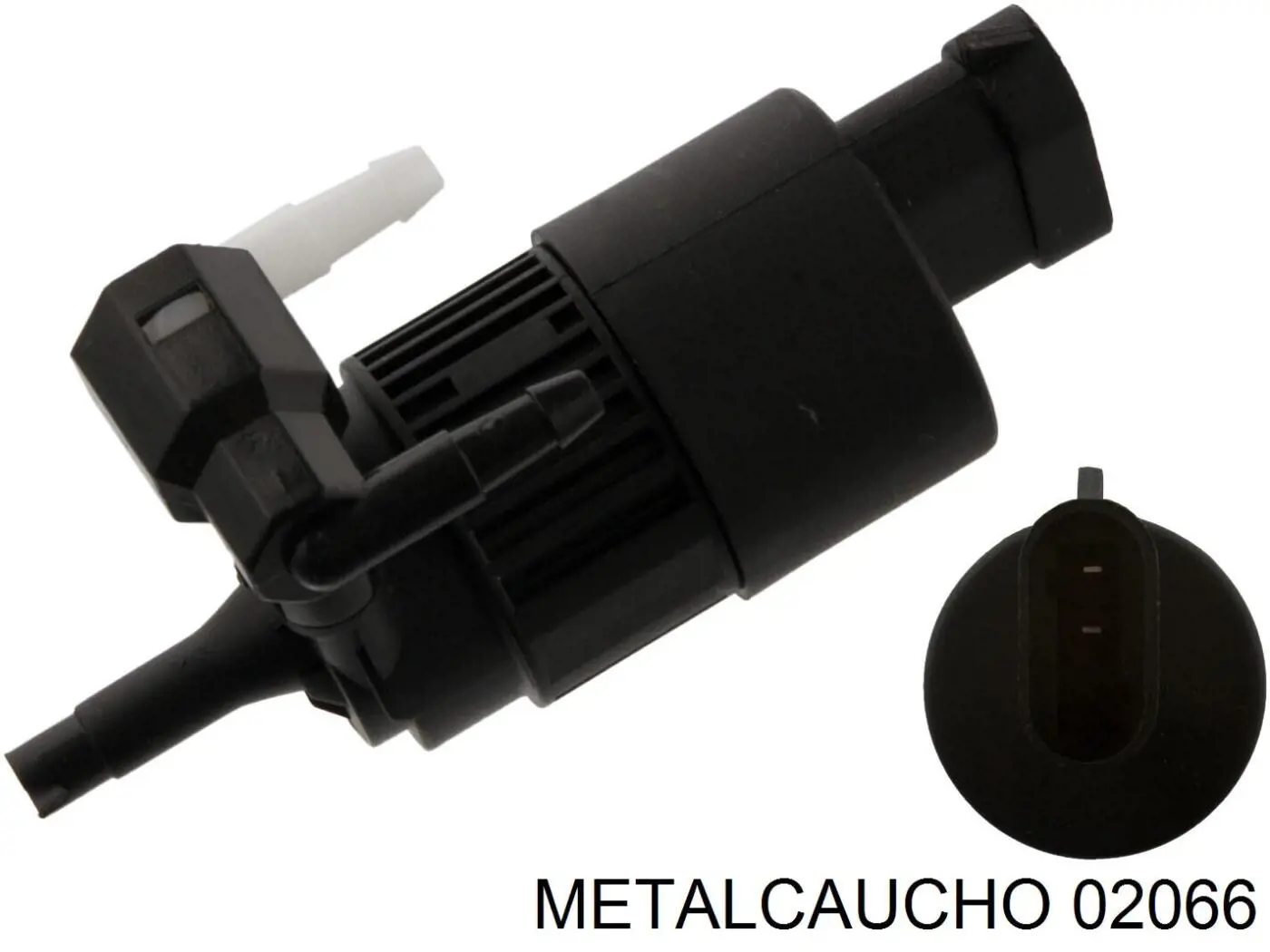 02066 Metalcaucho насос-двигун омивача скла, перед/зад