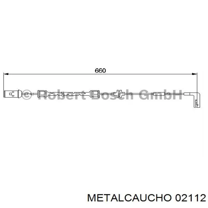 02112 Metalcaucho датчик зносу гальмівних колодок, передній
