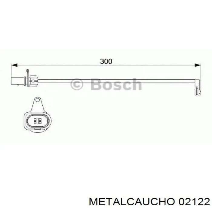 Купити 02122 Metalcaucho Датчик зносу гальмівних колодок