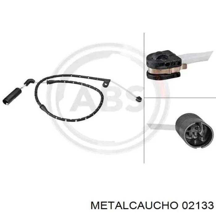 02133 Metalcaucho датчик зносу гальмівних колодок, передній