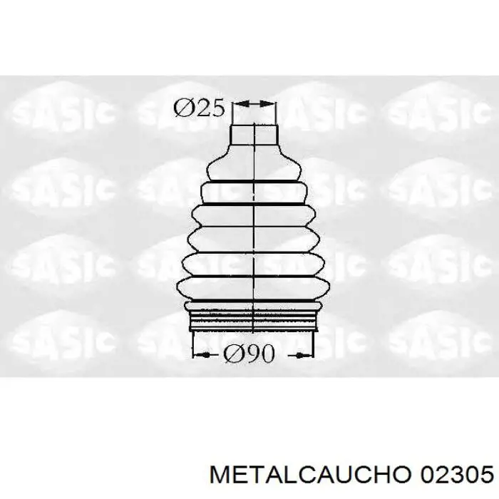 Купити 02305 Metalcaucho Пильник шарніра приводу