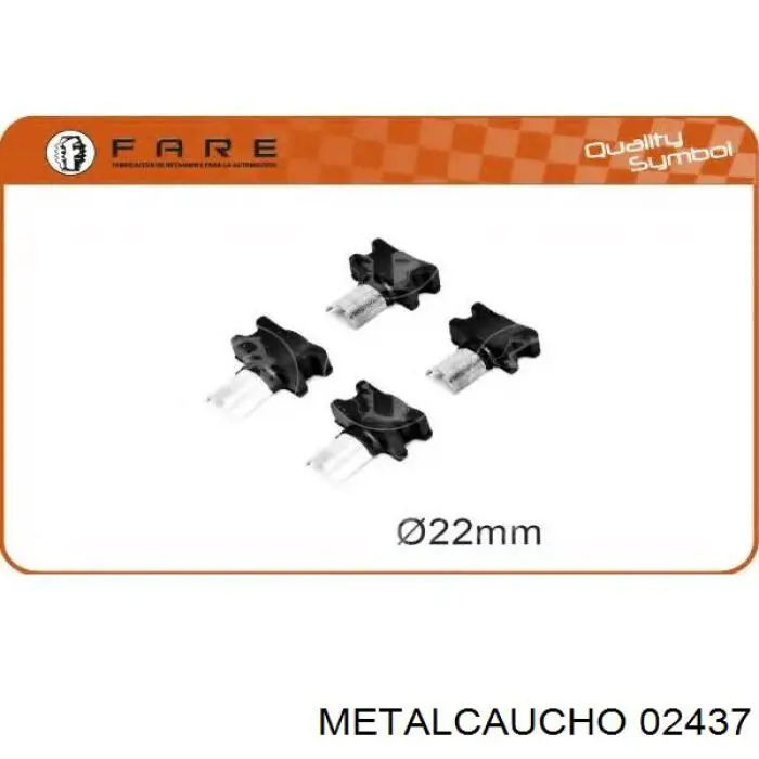 02437 Metalcaucho втулка стабілізатора переднього внутрішня