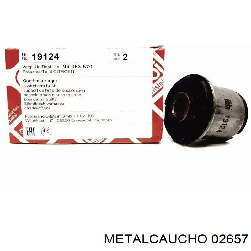 Сайлентблок нижнього важеля передньої підвіски Metalcaucho 02657 ціна, від 4.54 USD