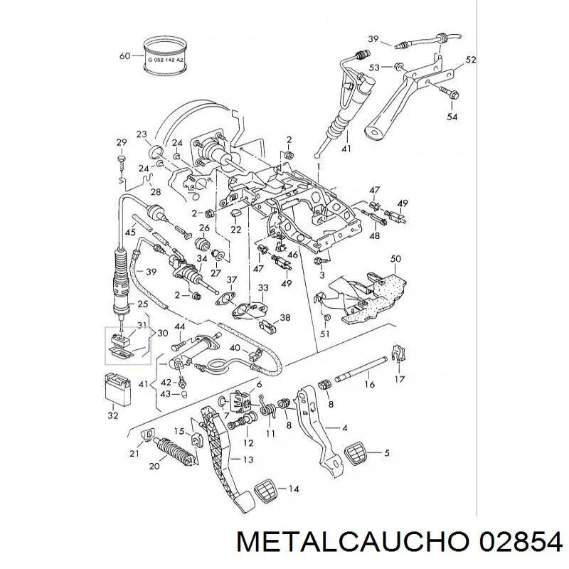 Втулка механізму перемикання передач Metalcaucho 02854 ціна, від 3.44 USD