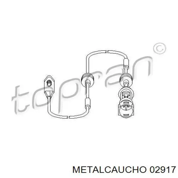 02917 Metalcaucho подушка трансмісії (опора коробки передач, ліва)