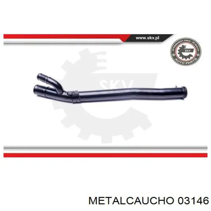 Шланг/патрубок водяного насосу, приймальний Metalcaucho 03146 ціна, від 13.32 USD