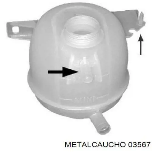 Бачок системи охолодження двигуна розширювальний Metalcaucho 03567 ціна, від 8.11 USD