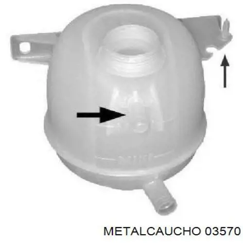 03570 Metalcaucho бачок системи охолодження, розширювальний