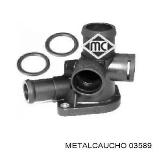Купити 03589 Metalcaucho Фланець системи охолодження (трійник)
