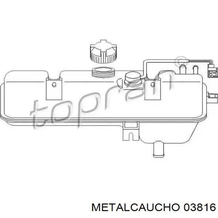 03816 Metalcaucho бачок системи охолодження, розширювальний