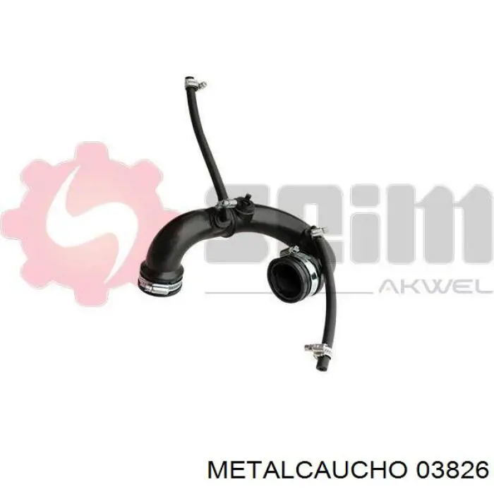 Купити 03826 Metalcaucho Патрубок повітряний, вихід з турбіни (наддув)