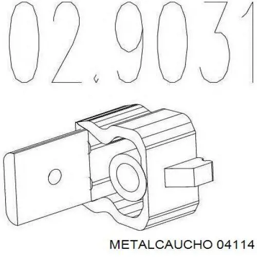 Купити 04114 Metalcaucho Подушка глушника