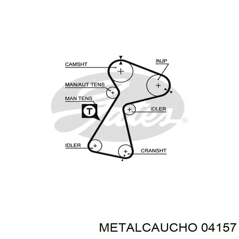 Купити 04157 Metalcaucho Сайлентблок задньої балки