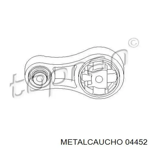 Подушка (опора) двигуна, нижня Metalcaucho 04452