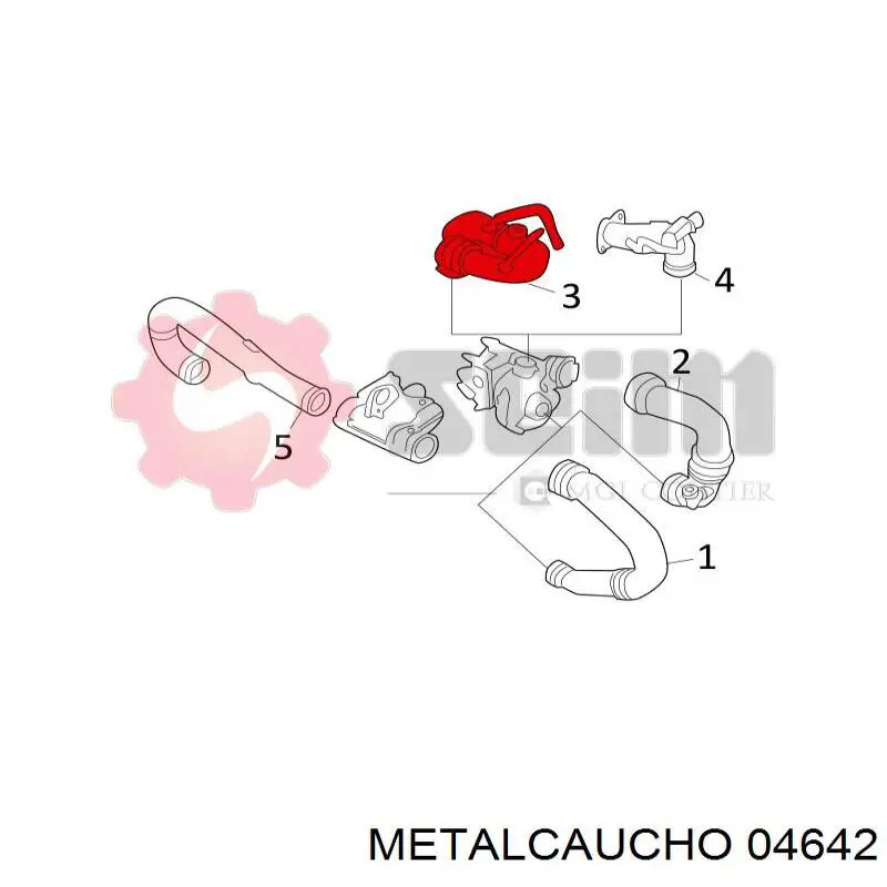 Купити 04642 Metalcaucho Кільце патрубка турбіни, повітря, що нагнітається