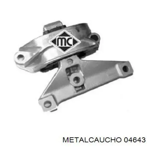 Купити 04643 Metalcaucho Подушка (опора) двигуна, права