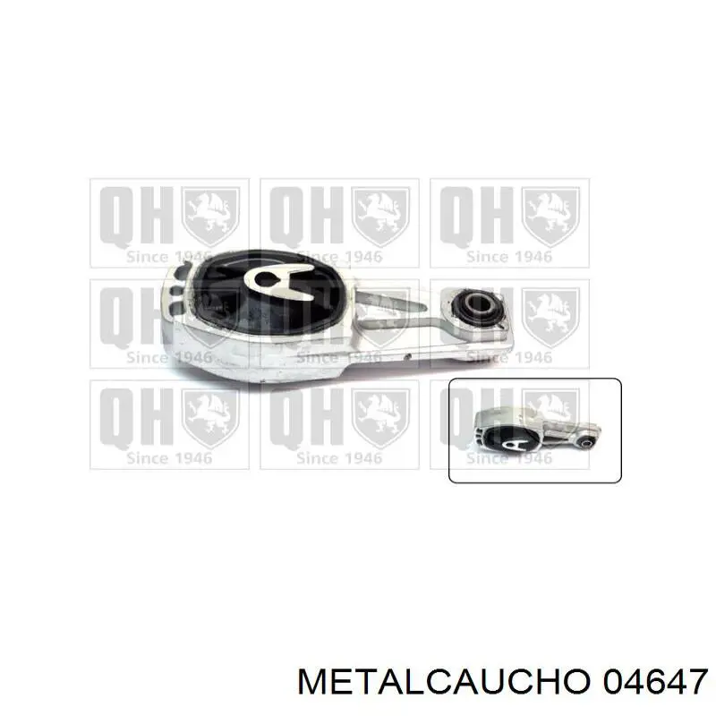 Права опора двигуна Metalcaucho 04647