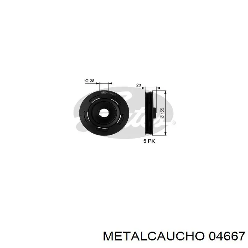 Шків колінвала 04667 Metalcaucho