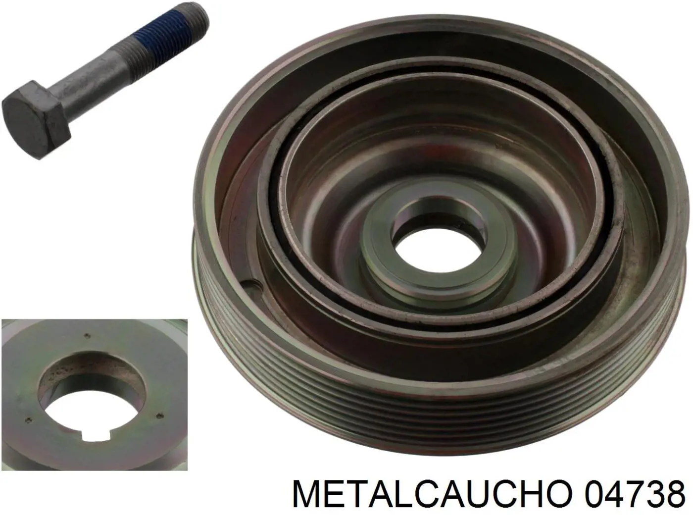 Купити 04738 Metalcaucho Шків колінчастого вала