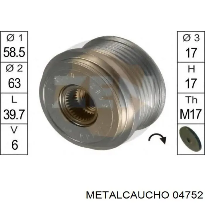 Шків генератора GT10310 GMW