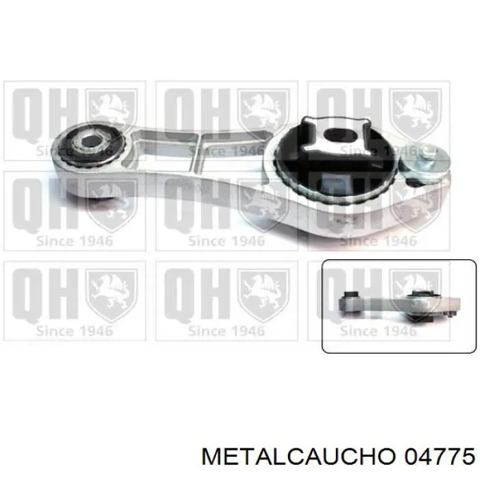 Купити 04775 Metalcaucho Подушка (опора) двигуна, права верхня