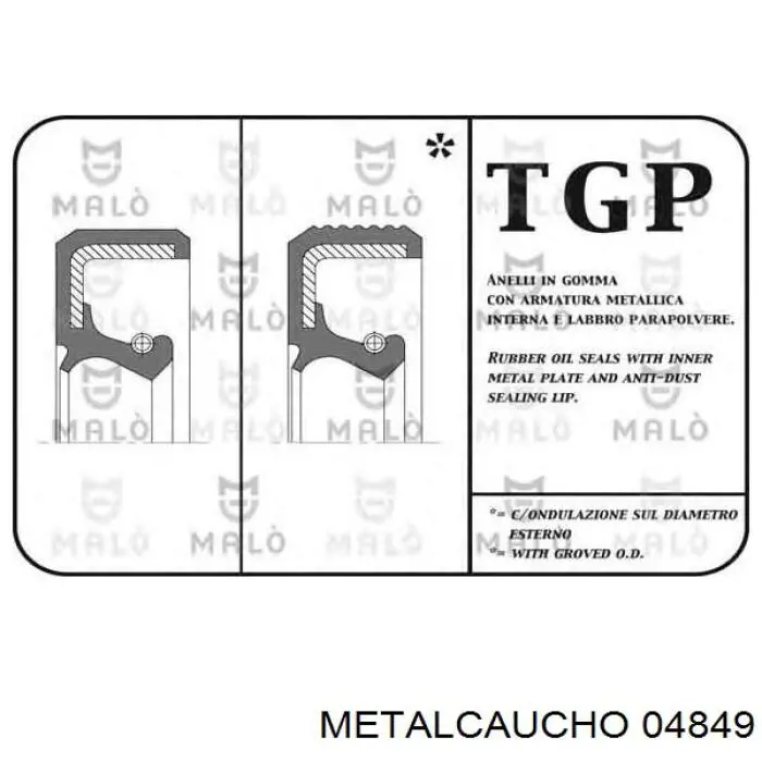 Сальник задньої маточини 04849 Metalcaucho