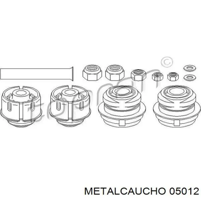 05012 Metalcaucho сайлентблок переднього нижнього важеля