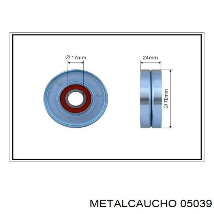 05039 Metalcaucho натягувач приводного ременя