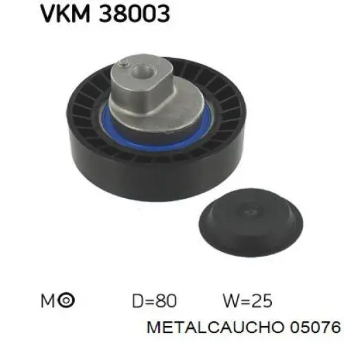 Ролик приводного ременя, паразитний Metalcaucho 05076 ціна, від 16.03 USD