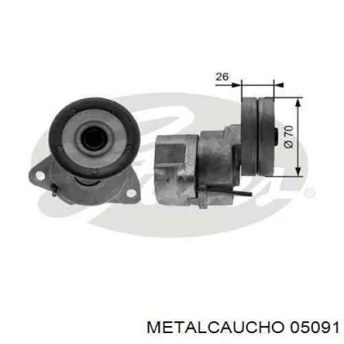 05091 Metalcaucho натягувач приводного ременя