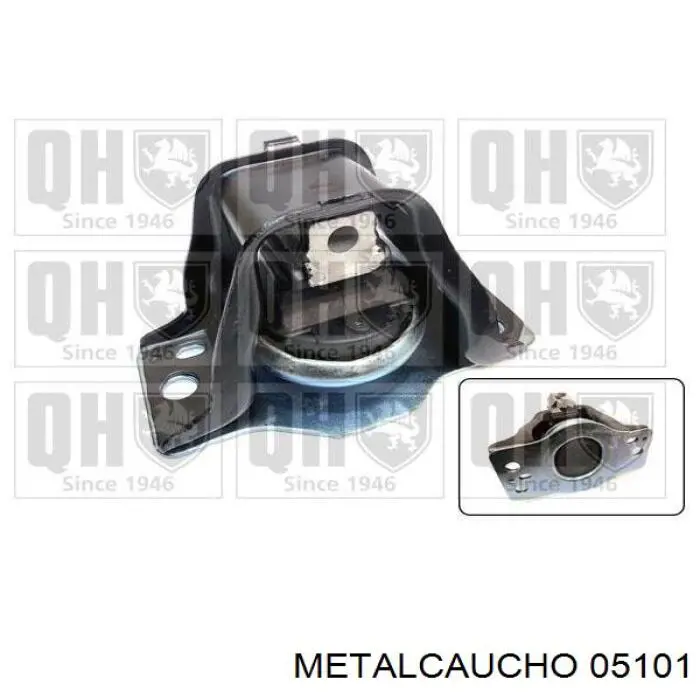 Права опора двигуна Metalcaucho 05101