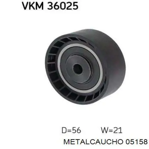 05158 Metalcaucho ролик натягувача приводного ременя