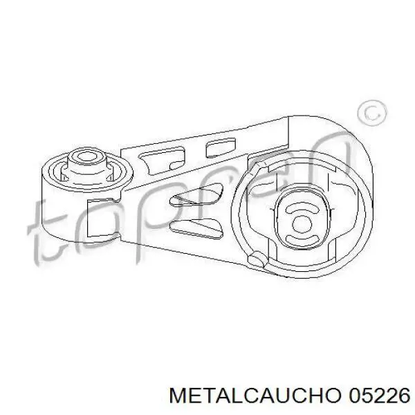 Подушка (опора) двигуна, права верхня Metalcaucho 05226 ціна, від 24.66 USD