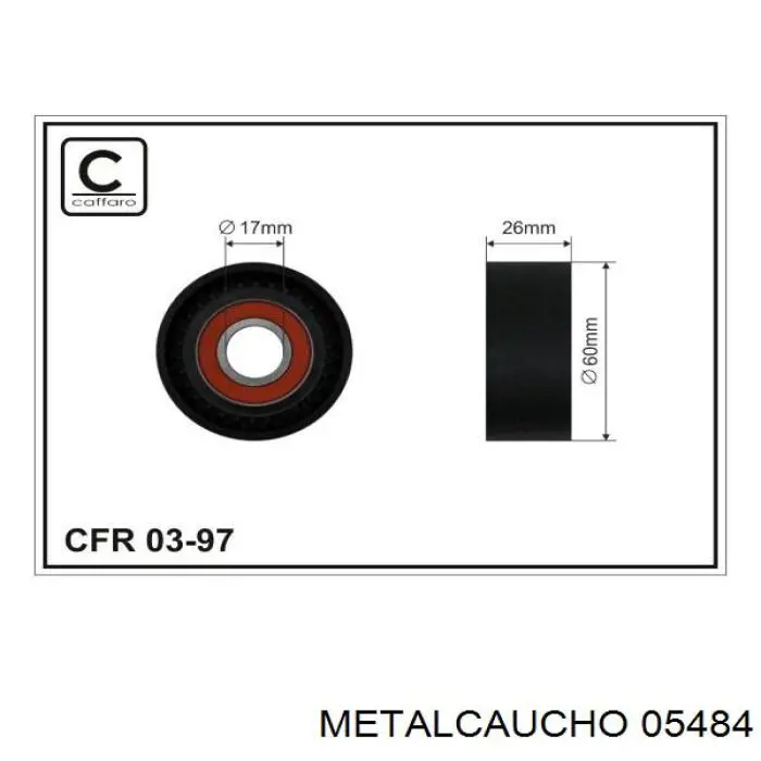 Натягувач приводного ременя Metalcaucho 05484 ціна, від 47.97 USD