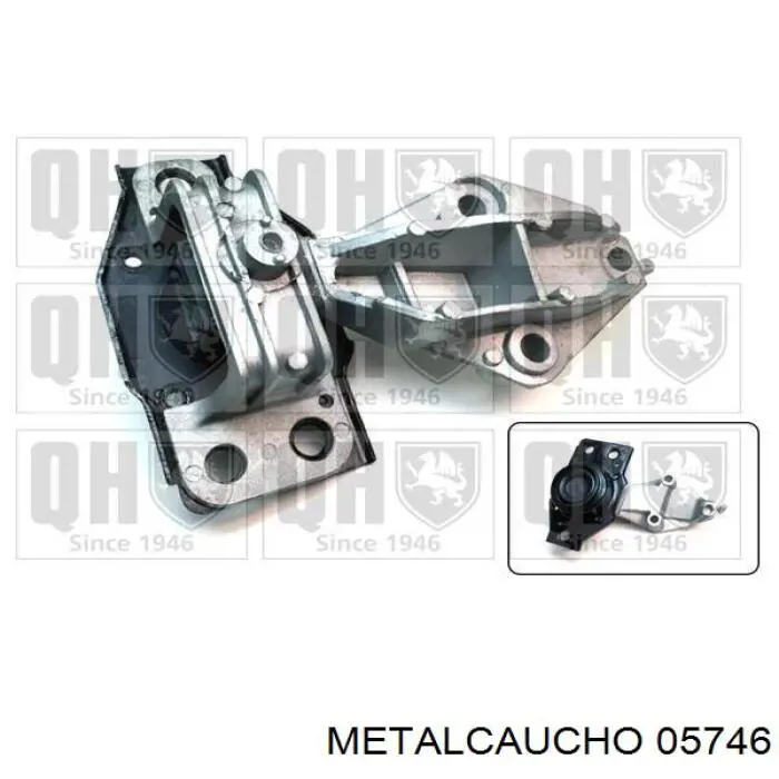 Подушка (опора) двигуна, права 5746 Metalcaucho