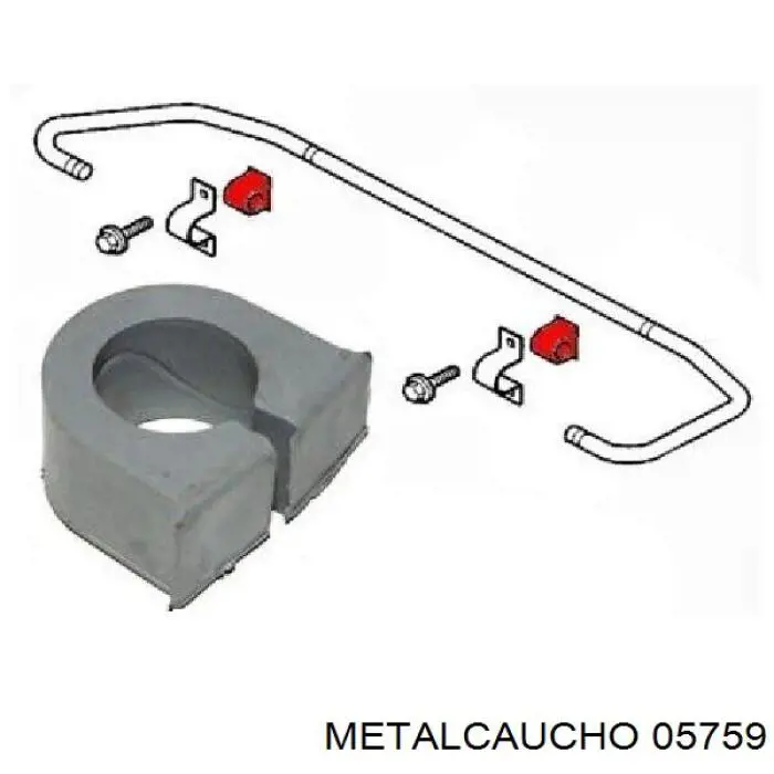 Купити 05759 Metalcaucho Сайлентблок передній балки/підрамника